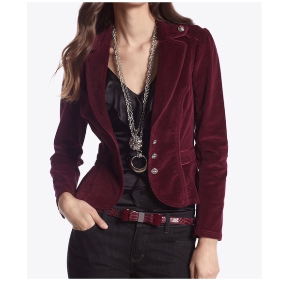 White House Black Market Jackets & Blazers - WHBM Plum Corduroy Jacket